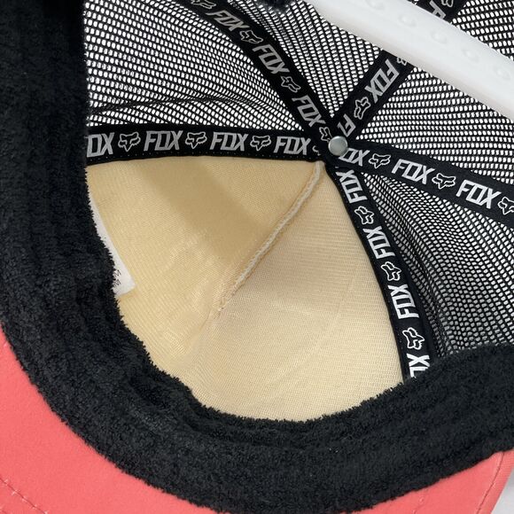 Fox Racing Neon Snapback Trucker Hat Black Orange White Cap Mesh Adjustable - Picture 11 of 13
